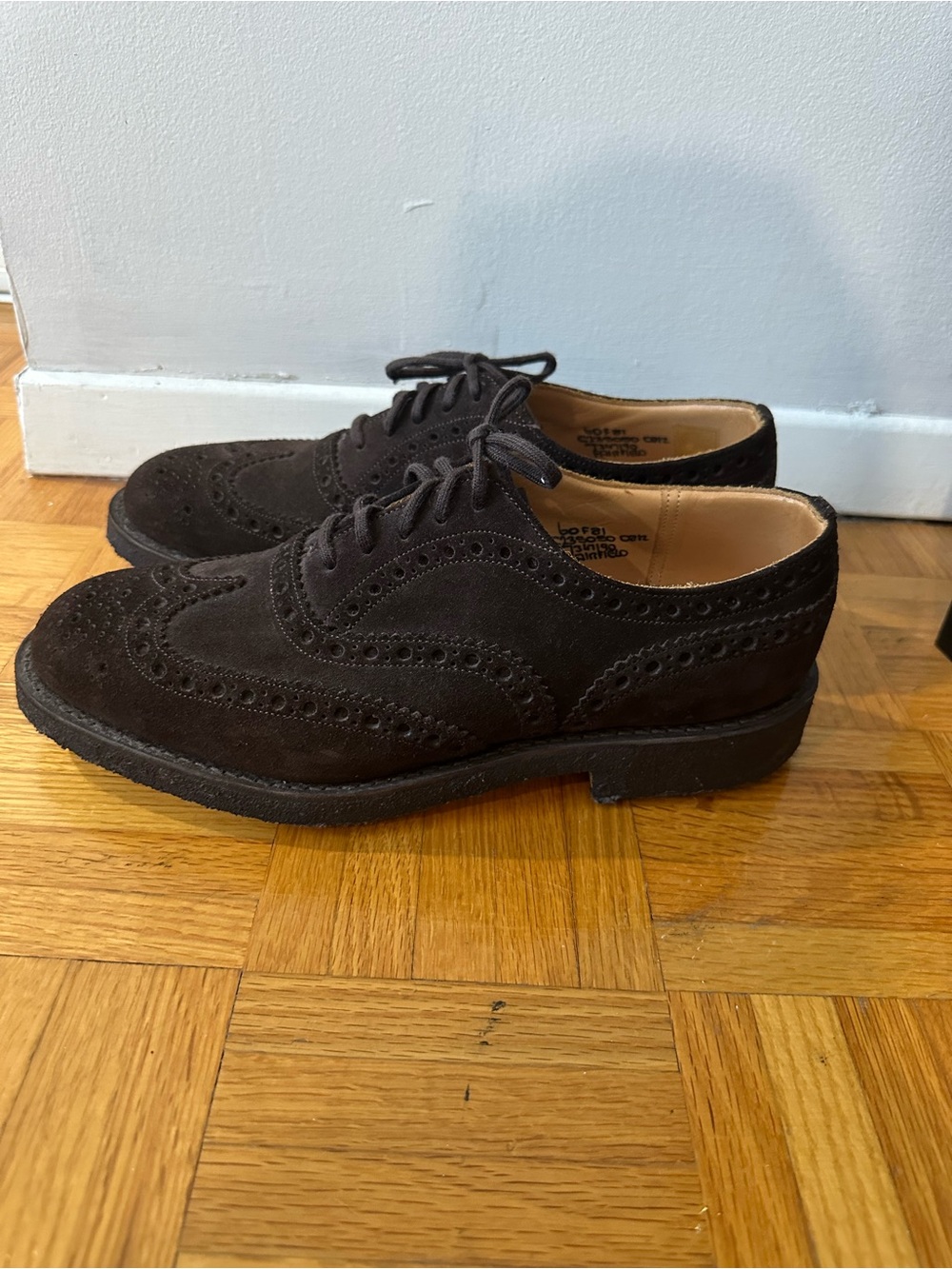 Church's Dark Brown Suede Brogue Oxfords